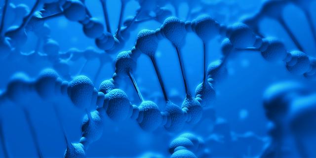 DNA Struktur in blau